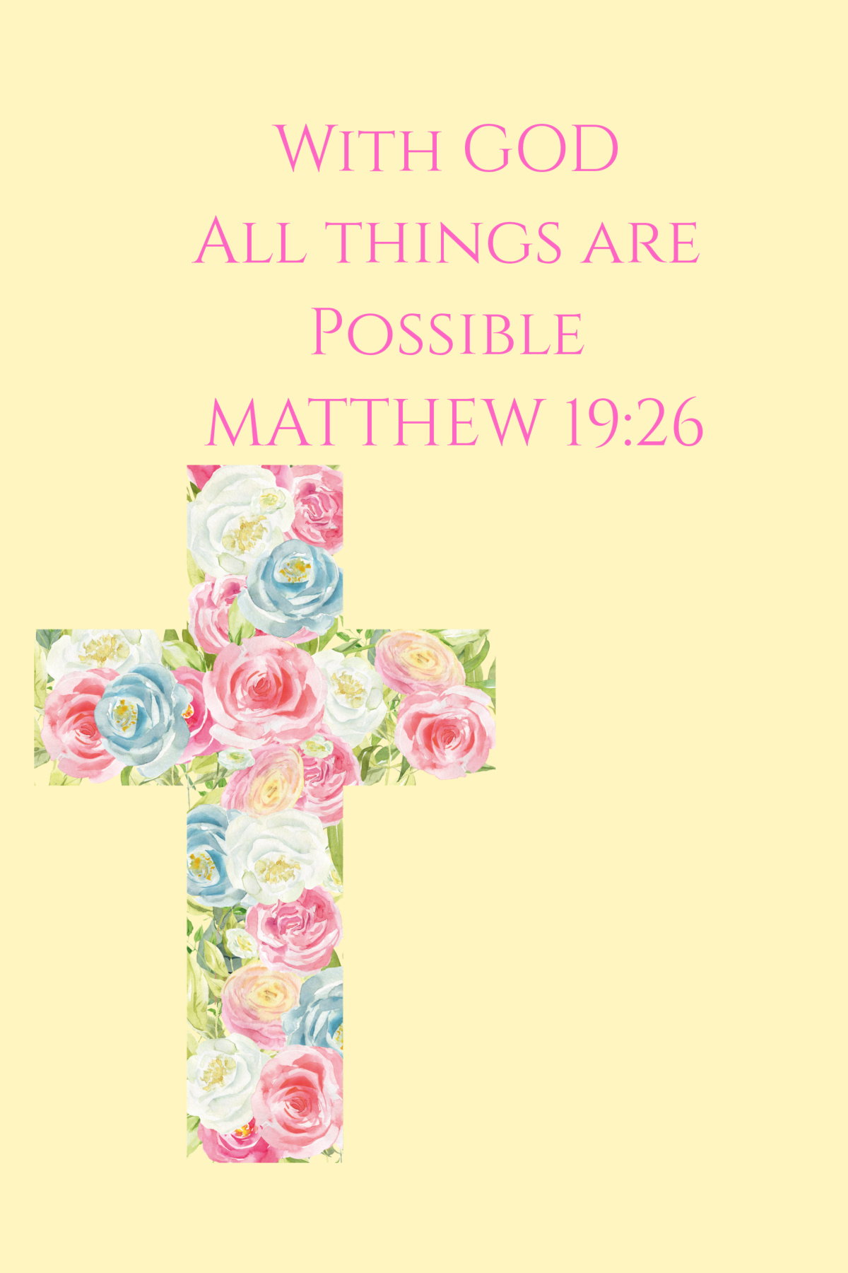 With God All Things Are Possible — prayer journal cover